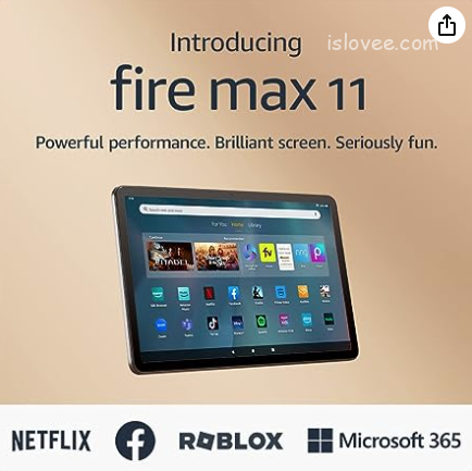 Introducing Amazon Fire Max 11 tablet, our most powerful tablet yet, vivid 11″ display, octa-core processor, 4 GB RAM, 14-hour battery life, 64 GB, Gray, without lockscreen ads