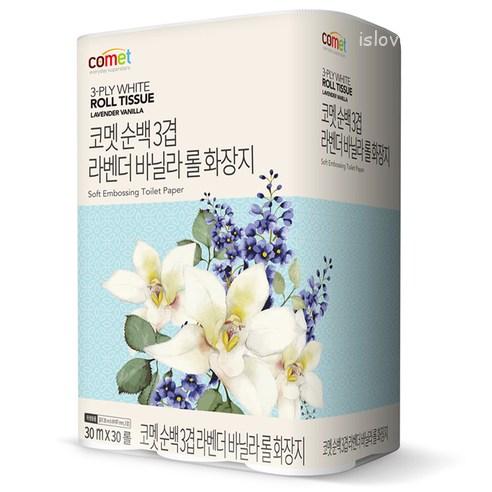 유향이 추가된 코멧 순백 3겹 롤화장지